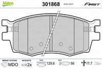 VALEO 301868 Bremsbelagsatz, Scheibenbremse