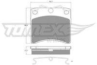 TOMEX Brakes TX1064 Bremsbelagsatz, Scheibenbremse