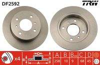 TRW DF2592 Bremsscheibe