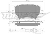 TOMEX Brakes TX1396 Bremsbelagsatz, Scheibenbremse