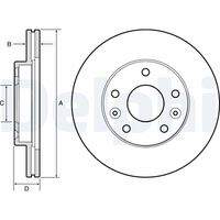 DELPHI BG4455 Bremsscheibe