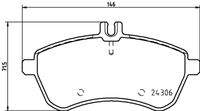 HELLA 8DB355012581 Bremsbelagsatz, Scheibenbremse