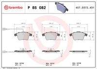 BREMBO P85082 Bremsbelagsatz, Scheibenbremse