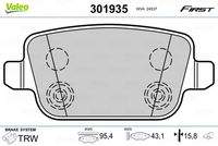 VALEO 301935 Bremsbelagsatz, Scheibenbremse