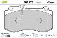 VALEO 302226 Bremsbelagsatz, Scheibenbremse