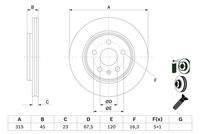 BOSCH 0986479F53 Bremsscheibe