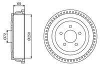 BOSCH 0986477185 Bremstrommel