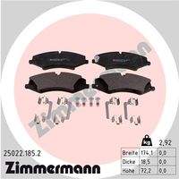ZIMMERMANN 250221852 Bremsbelagsatz, Scheibenbremse