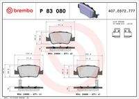 BREMBO P83080 Bremsbelagsatz, Scheibenbremse