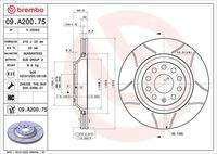 BREMBO 09A20075 Bremsscheibe