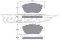 TOMEX Brakes TX12482 Bremsbelagsatz, Scheibenbremse