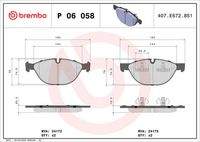BREMBO P06058 Bremsbelagsatz, Scheibenbremse