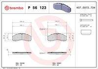 BREMBO P56123 Bremsbelagsatz, Scheibenbremse