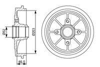 BOSCH 0986477126 Bremstrommel