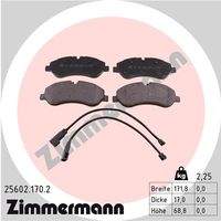 ZIMMERMANN 256021702 Bremsbelagsatz, Scheibenbremse