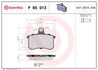 BREMBO P85013 Bremsbelagsatz, Scheibenbremse