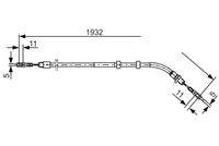 BOSCH 1987477904 Seilzug, Feststellbremse