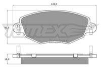 TOMEX Brakes TX1258 Bremsbelagsatz, Scheibenbremse