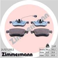 ZIMMERMANN 247272002 Bremsbelagsatz, Scheibenbremse