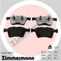 ZIMMERMANN 241519021 Bremsbelagsatz, Scheibenbremse