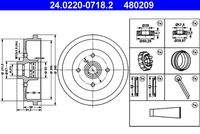 ATE 24022007182 Bremstrommel