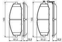 BOSCH 0986494560 Bremsbelagsatz, Scheibenbremse