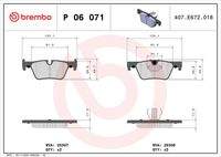 BREMBO P06071 Bremsbelagsatz, Scheibenbremse