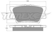 TOMEX Brakes TX1573 Bremsbelagsatz, Scheibenbremse