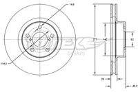 TOMEX Brakes TX7283 Bremsscheibe