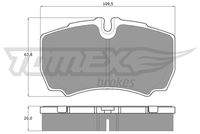 TOMEX Brakes TX1511 Bremsbelagsatz, Scheibenbremse