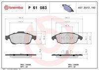 BREMBO P61083 Bremsbelagsatz, Scheibenbremse