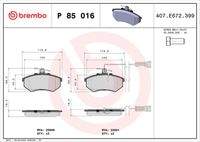 BREMBO P85016 Bremsbelagsatz, Scheibenbremse