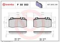 BREMBO P50053 Bremsbelagsatz, Scheibenbremse