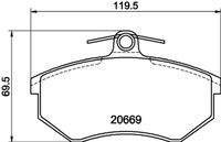 HELLA 8DB355017701 Bremsbelagsatz, Scheibenbremse