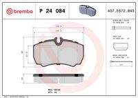 BREMBO P24084 Bremsbelagsatz, Scheibenbremse