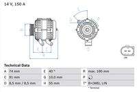 BOSCH 0986080810 Generator