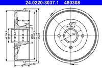 ATE 24022030371 Bremstrommel