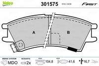 VALEO 301575 Bremsbelagsatz, Scheibenbremse