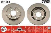 TRW DF1663 Bremsscheibe