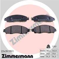 ZIMMERMANN 224391701 Bremsbelagsatz, Scheibenbremse