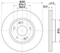 HELLA 8DD355129711 Bremsscheibe