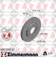 ZIMMERMANN 600320520 Bremsscheibe