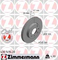 ZIMMERMANN 430149420 Bremsscheibe