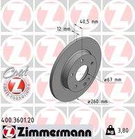 ZIMMERMANN 400360120 Bremsscheibe