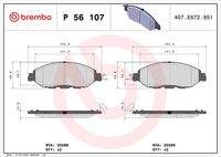 BREMBO P56107 Bremsbelagsatz, Scheibenbremse