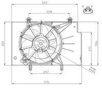 NRF 47957 Lüfter, Motorkühlung