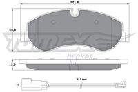 TOMEX Brakes TX1695 Bremsbelagsatz, Scheibenbremse