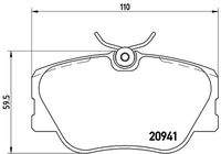 BREMBO P50008 Bremsbelagsatz, Scheibenbremse