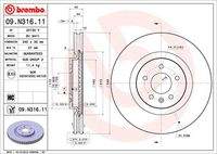 BREMBO 09N31611 Bremsscheibe
