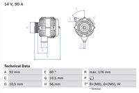 BOSCH 0986038170 Generator